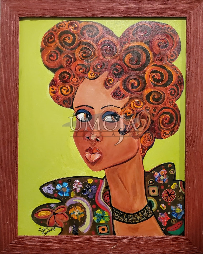 Ruby Dee - The Carmen-Lena Series - Artist: Rose Summers -  Medium:  Acrylic on Canvas - Size - 18inches by x24inches